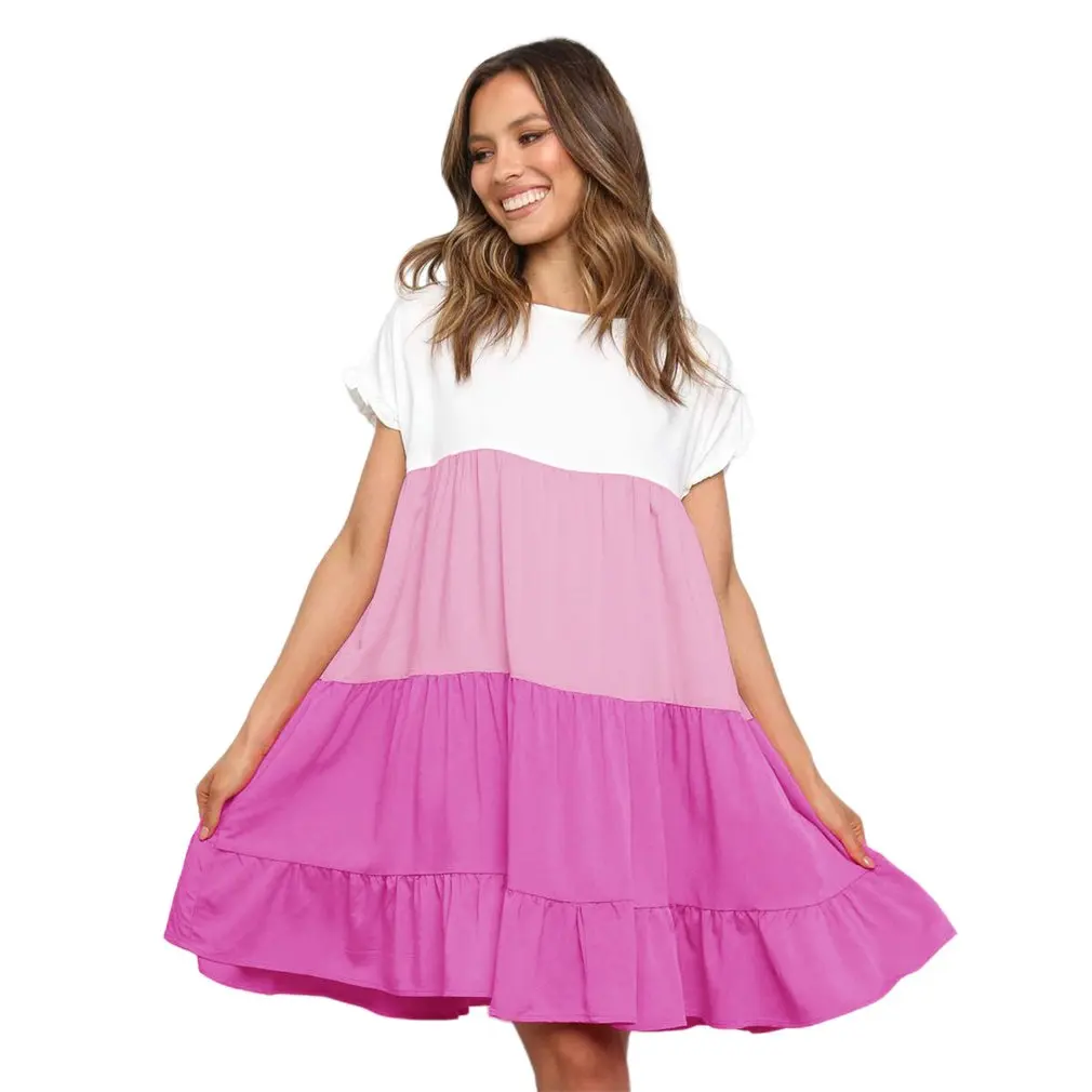 Summer Women OverSize Loose Dress 2021 New Arrival Ladies Casual Short Sleeve Big Ruffles Cupcake Dress Female Beach Dresses
Summer Women OverSize Loose Dress 2021 New Arrival Ladies Casual Short Sleeve Big Ruffles Cupcake Dress Female Beach Dresses
