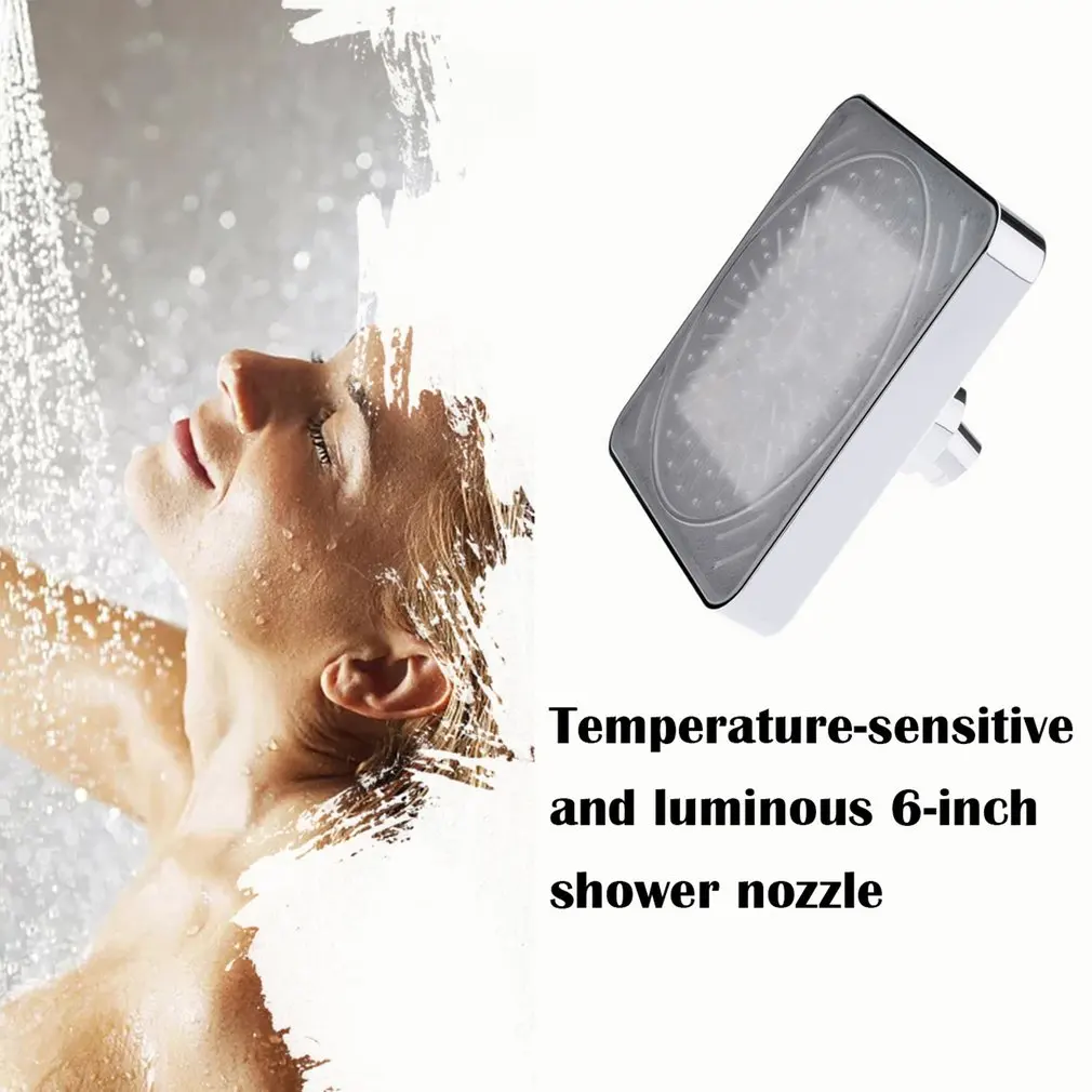 NEW 6 Inch LED Rainfall Shower Head Square Shower Head Temperature Sensing Luminous Color Changing Shower Bathroom Top Spray
NEW 6 Inch LED Rainfall Shower Head Square Shower Head Temperature Sensing Luminous Color Changing Shower Bathroom Top Spray