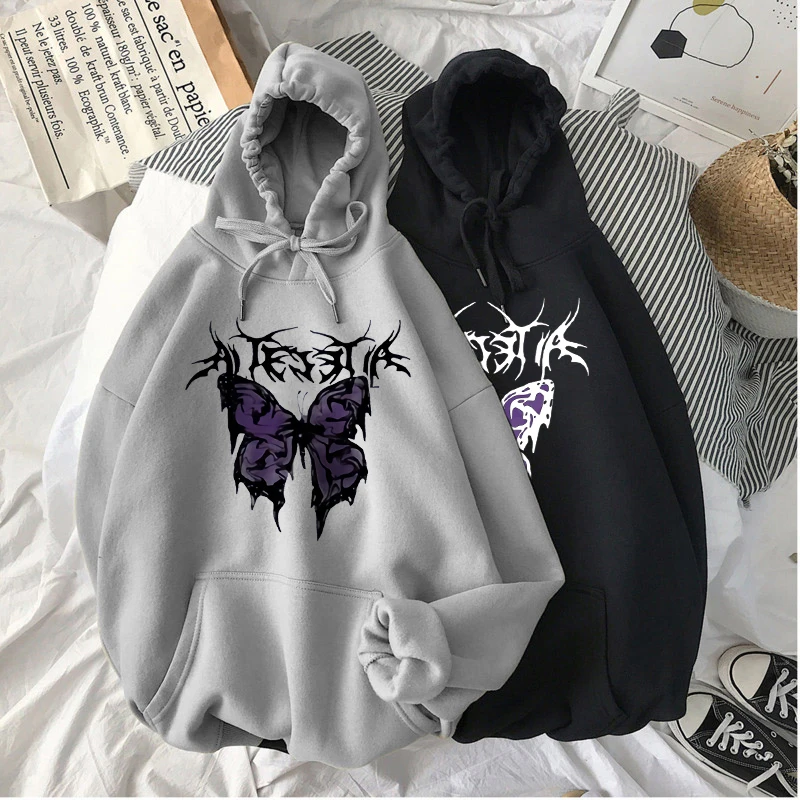 Autumn winter Gothic Style Hoodie Ladies Sweatshirt Harajuku Butterfly Print Hooded Aesthetic Hoodie Ladies Hoodie Streetwear
Autumn winter Gothic Style Hoodie Ladies Sweatshirt Harajuku Butterfly Print Hooded Aesthetic Hoodie Ladies Hoodie Streetwear