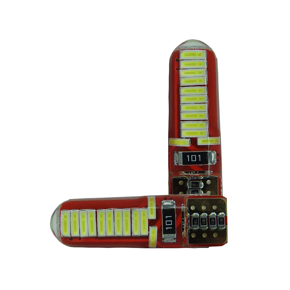 Прямые поставки с завода в магазине красный T10 W5W 24 SMD CAN шина светодиод LED