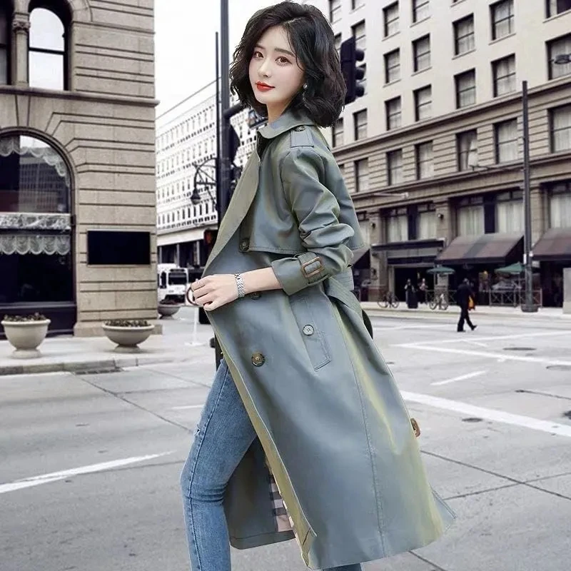 2021 Spring And Autumn New Windbreaker Jacket Women's Mid-Length Over The Knee Fashion British Style Female Coat
2021 Spring And Autumn New Windbreaker Jacket Women's Mid-Length Over The Knee Fashion British Style Female Coat