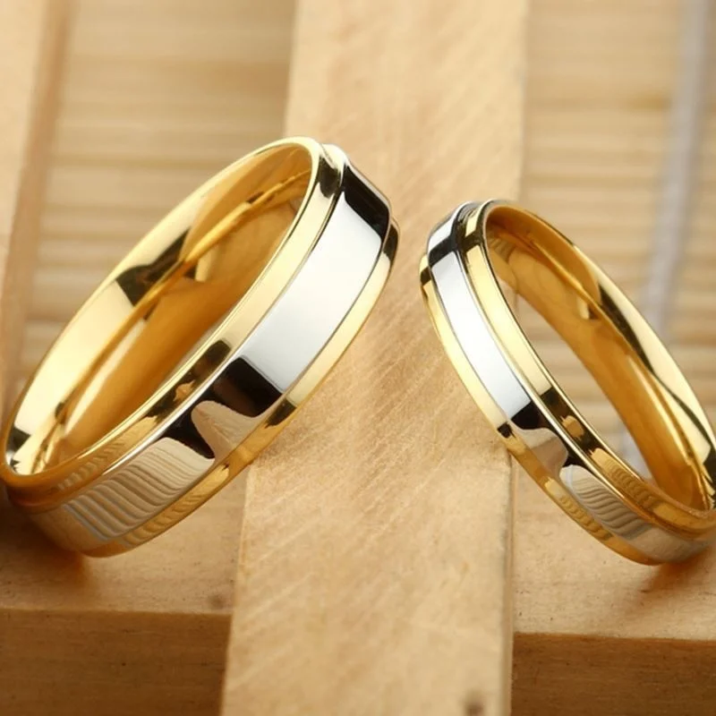 New Fashion Simple Design 316 Titanium Steel Mens Rings Lover Couple Rings Alliance Gold Wedding Band Rings Set for Women Men
New Fashion Simple Design 316 Titanium Steel Mens Rings Lover Couple Rings Alliance Gold Wedding Band Rings Set for Women Men