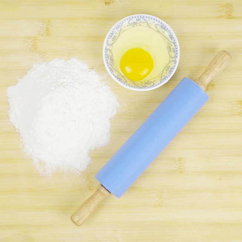 Non-Stick Silicone Rolling Pin with Wooden Handles for Baking, Pastry Dough Roller, Fondant, Pizza Tool
Non-Stick Silicone Rolling Pin with Wooden Handles for Baking, Pastry Dough Roller, Fondant, Pizza Tool