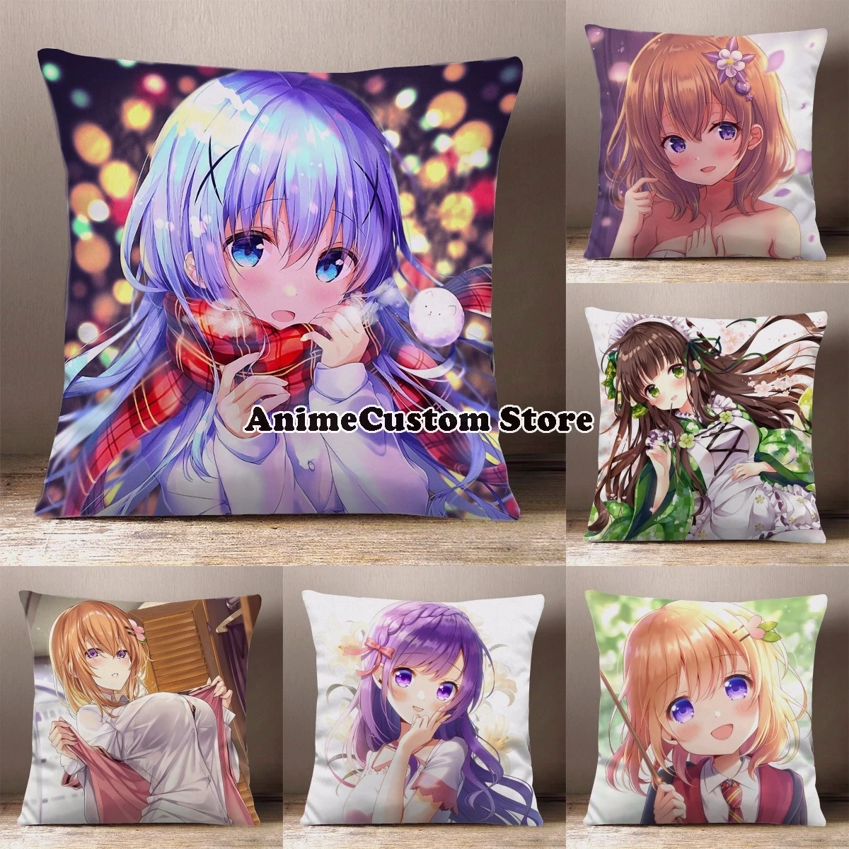 Из игры заказывается кролик Квадратная декоративная подушка Kafuu Chino с принтом Siesta Dakimakura Safa, подушка для спины, подарки
Из игры заказывается кролик Квадратная декоративная подушка Kafuu Chino с принтом Siesta Dakimakura Safa, подушка для спины, подарки