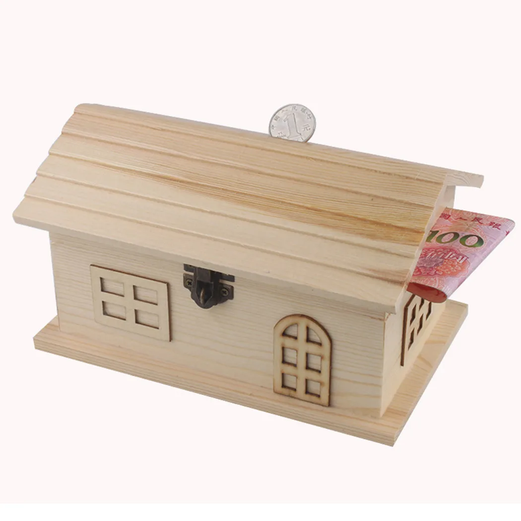 1 X Wooden Piggy Bank DIY House Plain Wooden Money Box Piggy Bank Saving Craft Box Durable And Practical
1 X Wooden Piggy Bank DIY House Plain Wooden Money Box Piggy Bank Saving Craft Box Durable And Practical