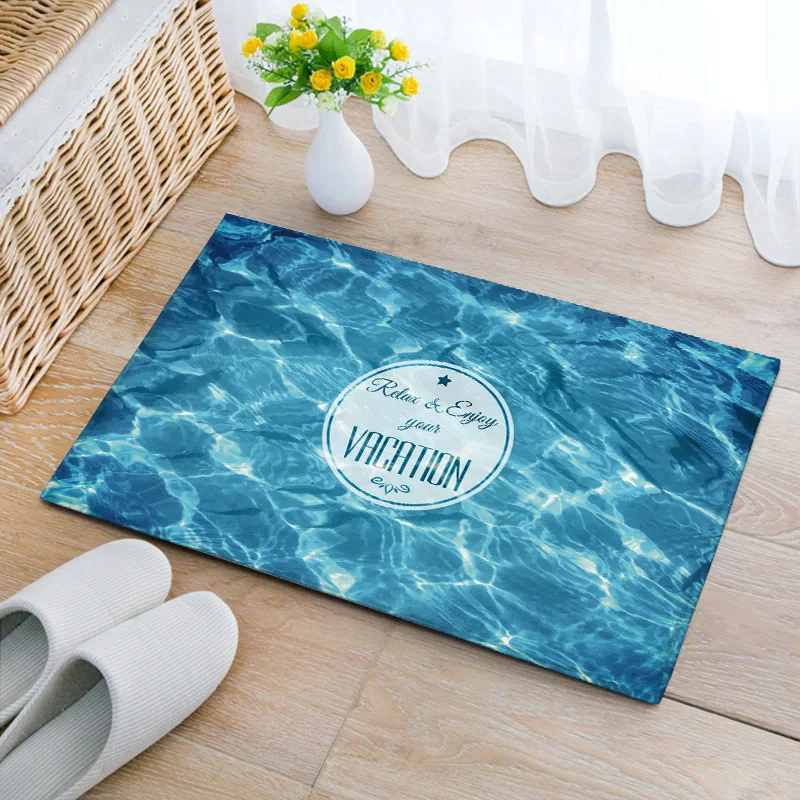 Sea Surface Ripple Sea Water Beach Blue Series Carpet Home Decoration Flannel Sponge Sandwich Safety Non-slip Absorbent Foot Pad
Sea Surface Ripple Sea Water Beach Blue Series Carpet Home Decoration Flannel Sponge Sandwich Safety Non-slip Absorbent Foot Pad