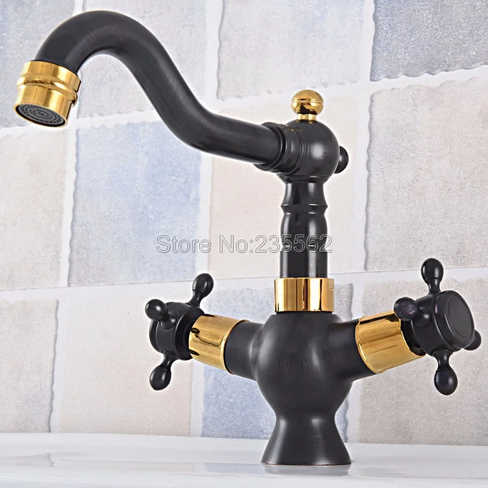 Gold Color Brass & Black Brass Swivel Bathroom Basin Sink Mixer Tap Dual Handle Deck Mount Lsf793
Gold Color Brass & Black Brass Swivel Bathroom Basin Sink Mixer Tap Dual Handle Deck Mount Lsf793