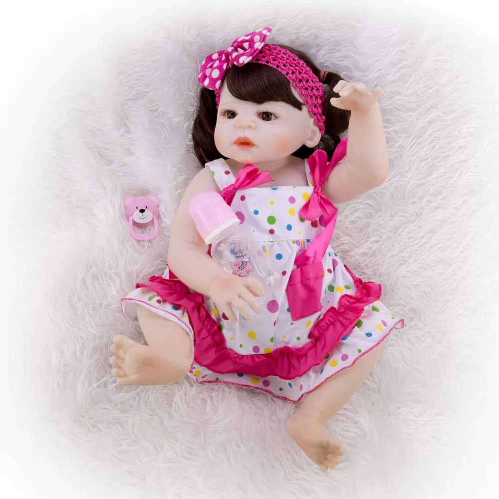 Curly hair full body silicone reborn baby doll 23" princess girl bebe reborn toddler adoras dolls for kids gift
Curly hair full body silicone reborn baby doll 23" princess girl bebe reborn toddler adoras dolls for kids gift