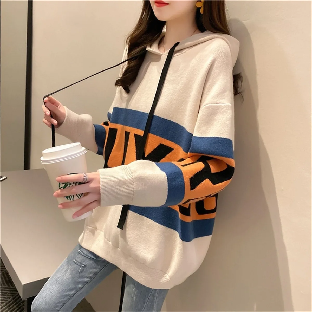 2021 New Women's Knitted Hooded Pullover Sweater Spring And Autumn Fashion Korean Style Loose Hooded Top
2021 New Women's Knitted Hooded Pullover Sweater Spring And Autumn Fashion Korean Style Loose Hooded Top