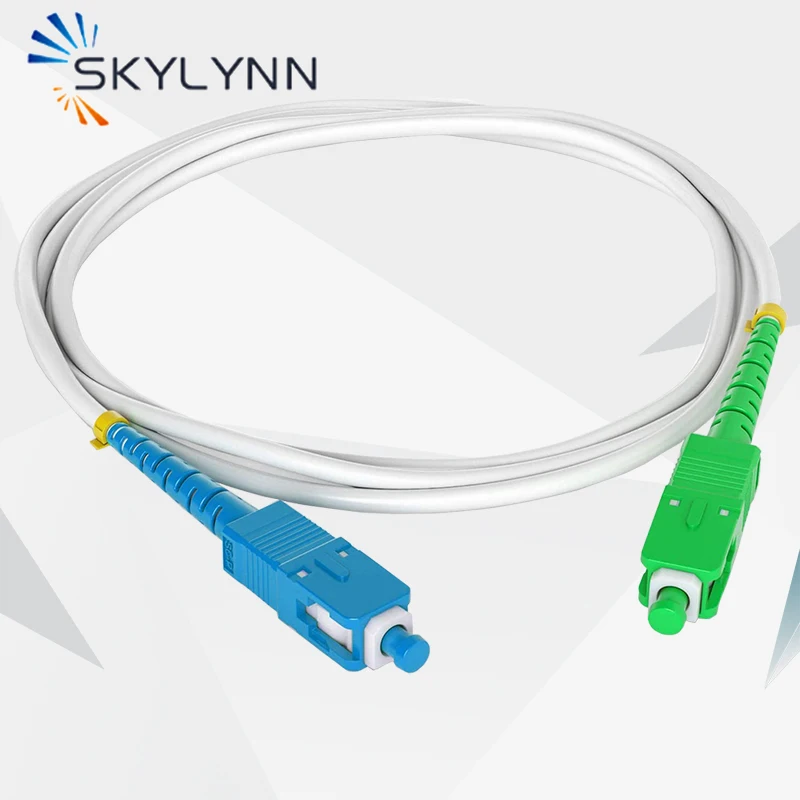 SKYLYNN 40 шт. 5 метров SC/APC-SC/UPC Одномодовый G657A2 Simplex 3 0 мм белый оптоволоконный кабель