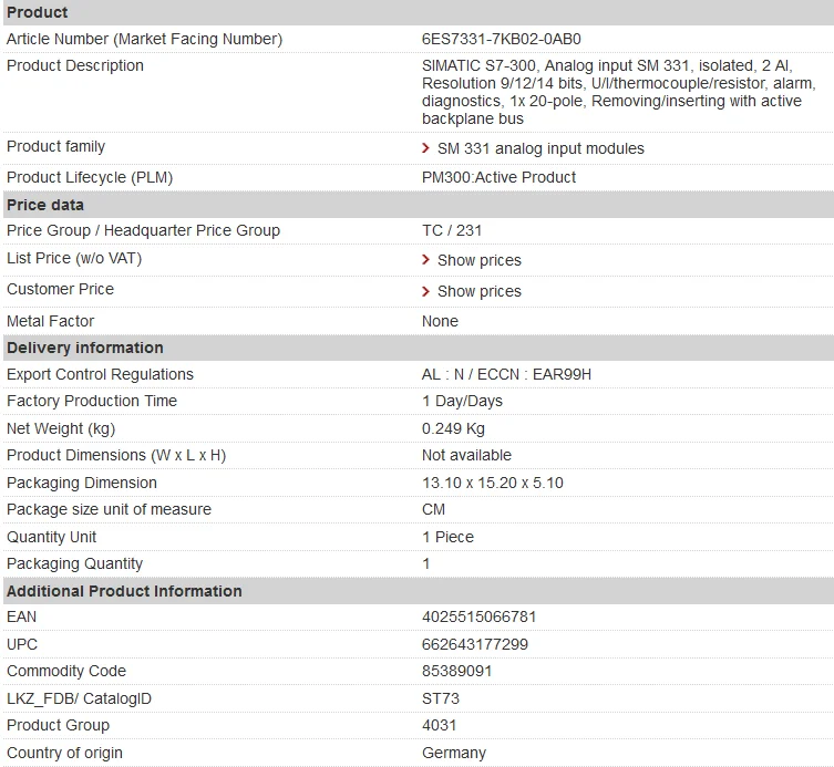 siemensNEW orignal 6ES7331-1KF01-0AB0 6ES73311KF010AB0
siemensNEW orignal 6ES7331-1KF01-0AB0 6ES73311KF010AB0
