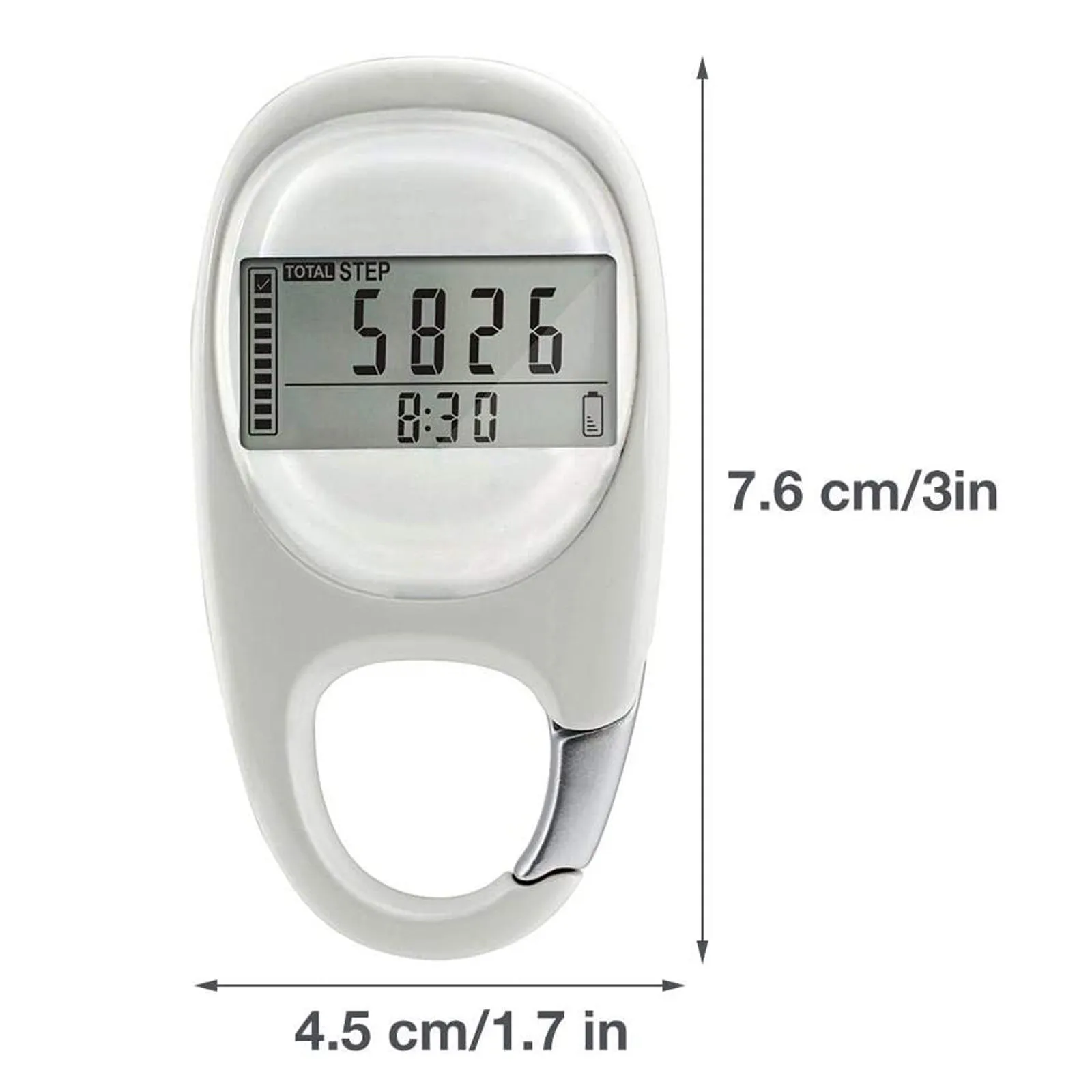 Walking Distance Fitness Calorie Digital Silent Induction Multi-function Portable Carabiner Step Counting Pedometer
Walking Distance Fitness Calorie Digital Silent Induction Multi-function Portable Carabiner Step Counting Pedometer
