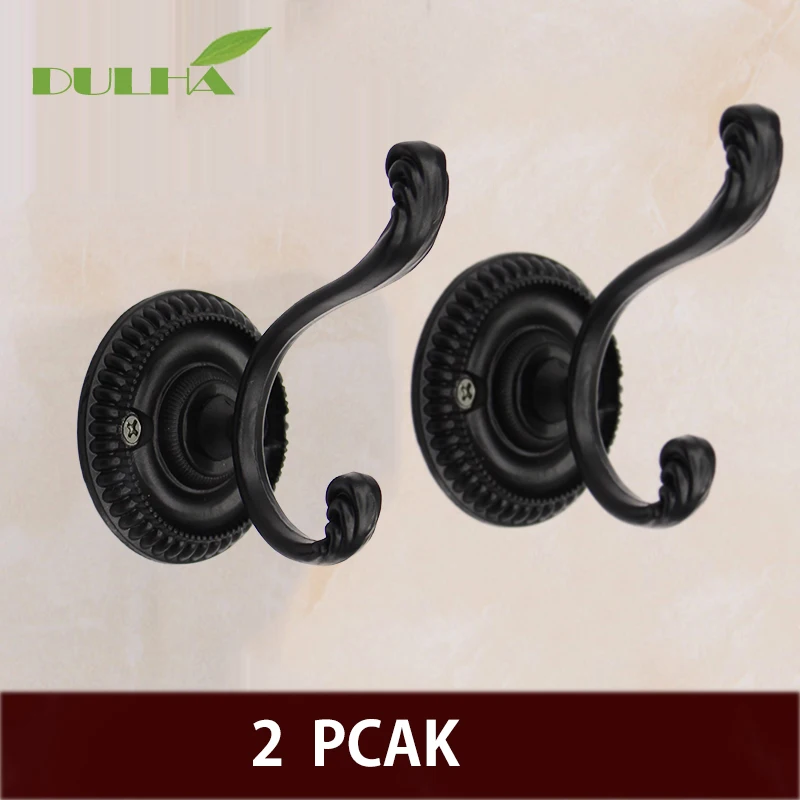 Luxury 2 PCS Black Metal Wall Decor Hanger Robe Hook Coat Clothes Towel Rack Hanging For Kitchen Bathroom Equipment Accessories
Luxury 2 PCS Black Metal Wall Decor Hanger Robe Hook Coat Clothes Towel Rack Hanging For Kitchen Bathroom Equipment Accessories