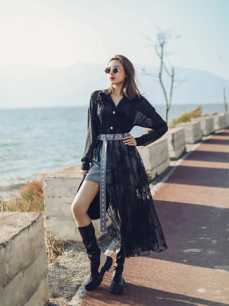 IRINAMS059 Spring Summer 2021 Original Design New Arrivals Long Sleeve Polka Dot Chiffon Detachable Embroidered Lace Dress Women
IRINAMS059 Spring Summer 2021 Original Design New Arrivals Long Sleeve Polka Dot Chiffon Detachable Embroidered Lace Dress Women