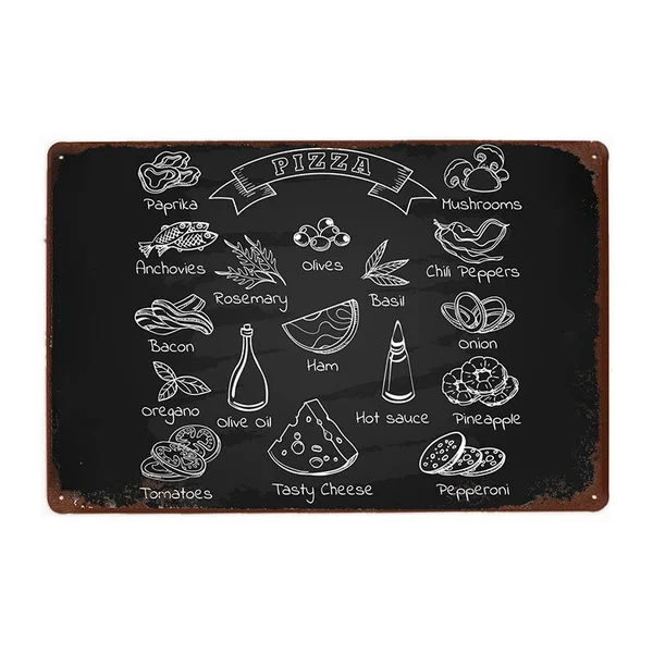 Delicious Breakfast Metal Tin Signs Pizza Hamburgers Vintage Food Poster Kitchen Decor Plaque Wall Decoration 20x30cm
Delicious Breakfast Metal Tin Signs Pizza Hamburgers Vintage Food Poster Kitchen Decor Plaque Wall Decoration 20x30cm