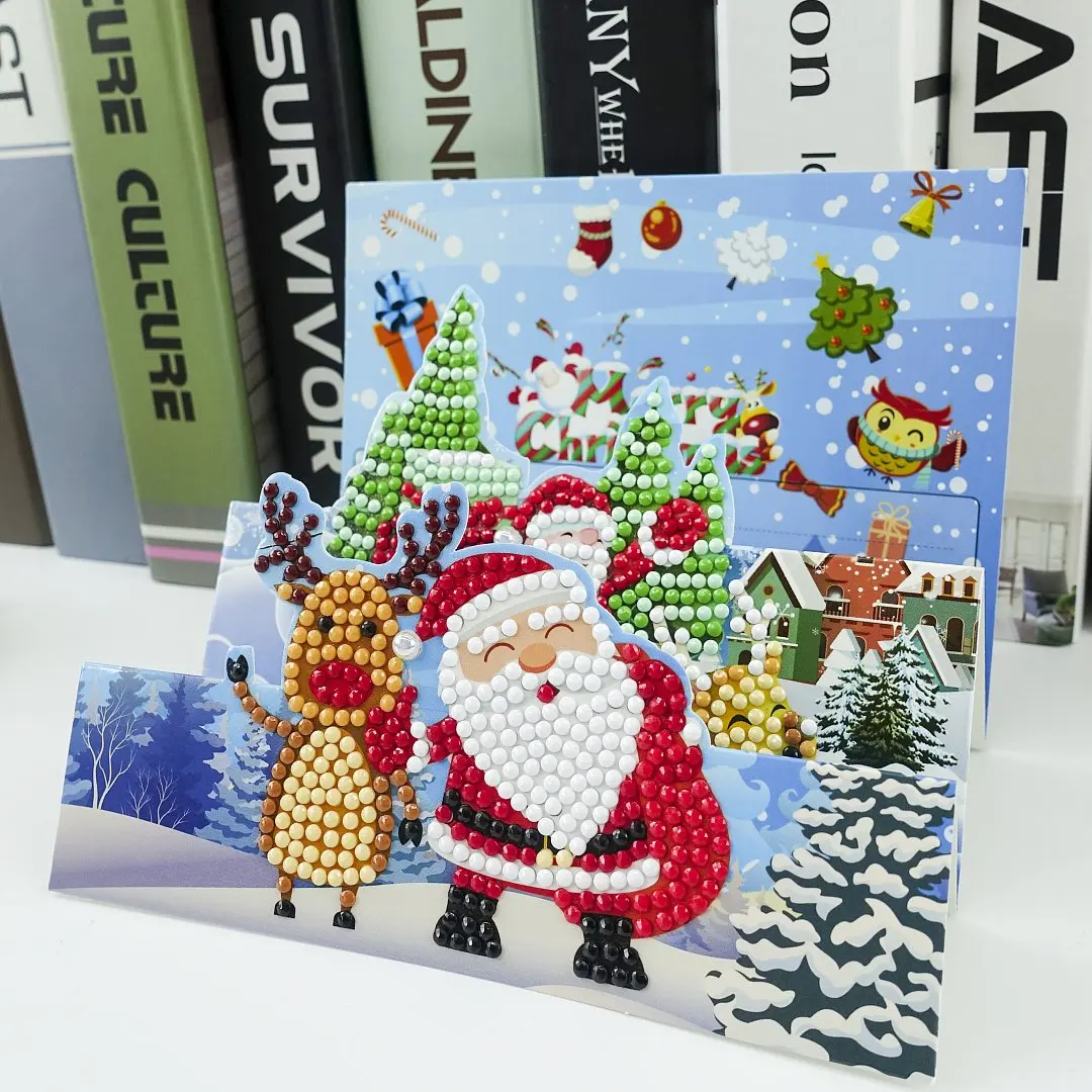 Hot Diamond Painting Cartoon Mini Santa Claus Merry Christmas Paper Greeting Postcards Craft DIY Kids Festival Greet Cards Gift
Hot Diamond Painting Cartoon Mini Santa Claus Merry Christmas Paper Greeting Postcards Craft DIY Kids Festival Greet Cards Gift