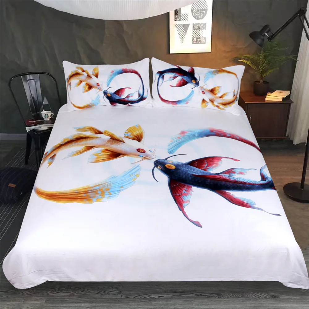 Gold Fish Bedding set fish art Duvet/Quilt Cover Bed Set Twin queen king size beddings home textile 
Gold Fish Bedding set fish art Duvet/Quilt Cover Bed Set Twin queen king size beddings home textile