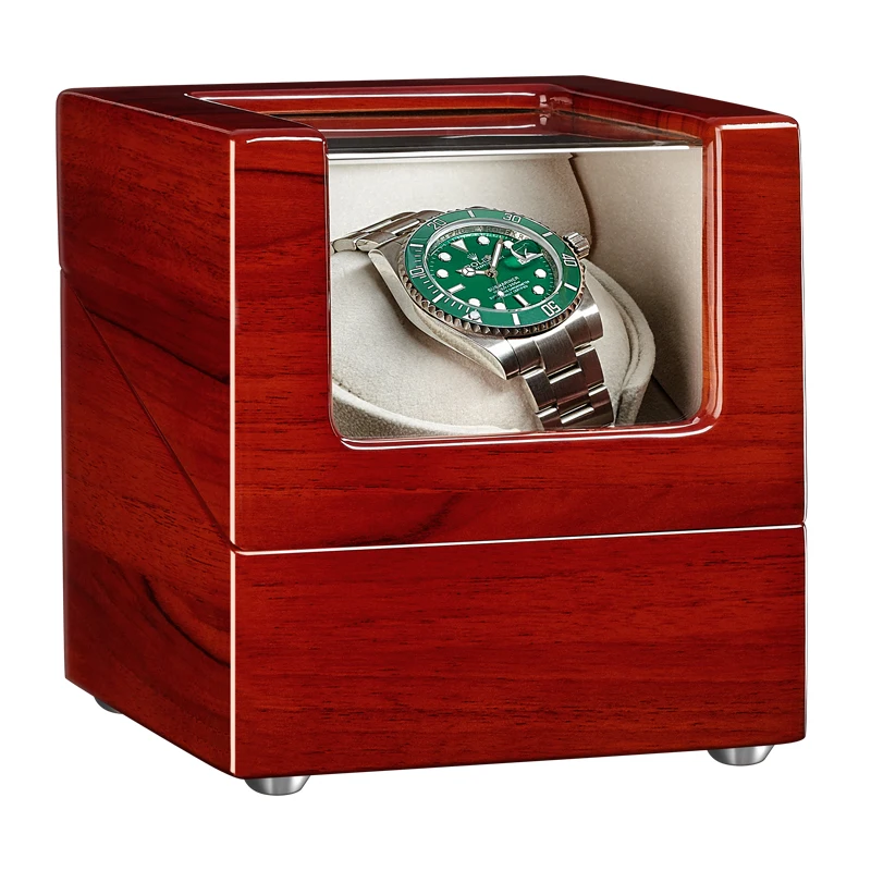 AAA Quality 5 Modes Single Watch Winder with Quiet Motor Applewood White PU Leather Interior Ultra-quiet Japanese Motor
AAA Quality 5 Modes Single Watch Winder with Quiet Motor Applewood White PU Leather Interior Ultra-quiet Japanese Motor