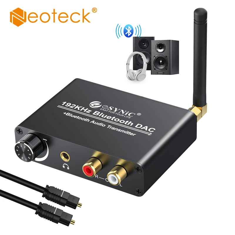 Neoteck Bluetooth DAC Поддержка наушники AptX цифро аналоговый преобразователь Оптический