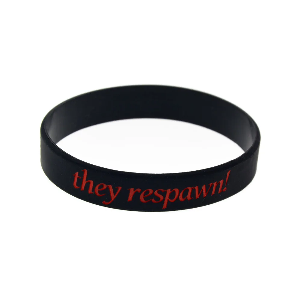 Fashion Gamers Don't Die They Respawn Silicone Bracelet Game Slogan Hand Strap hot sale | Украшения и аксессуары