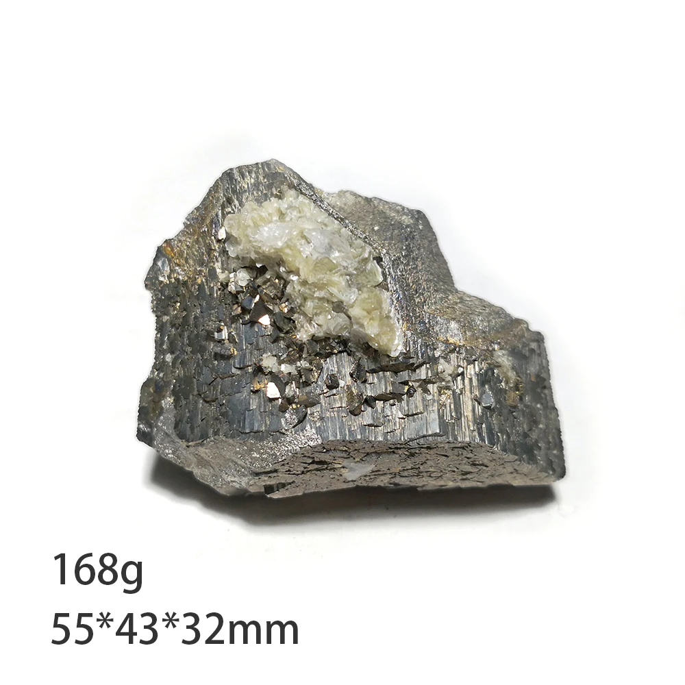 168g A5-6 Rare Natural Arsenopyrite Mineral Crystal Specimen Collectible Ornament Gifts from Yaogangxian Hunan Province China
168g A5-6 Rare Natural Arsenopyrite Mineral Crystal Specimen Collectible Ornament Gifts from Yaogangxian Hunan Province China