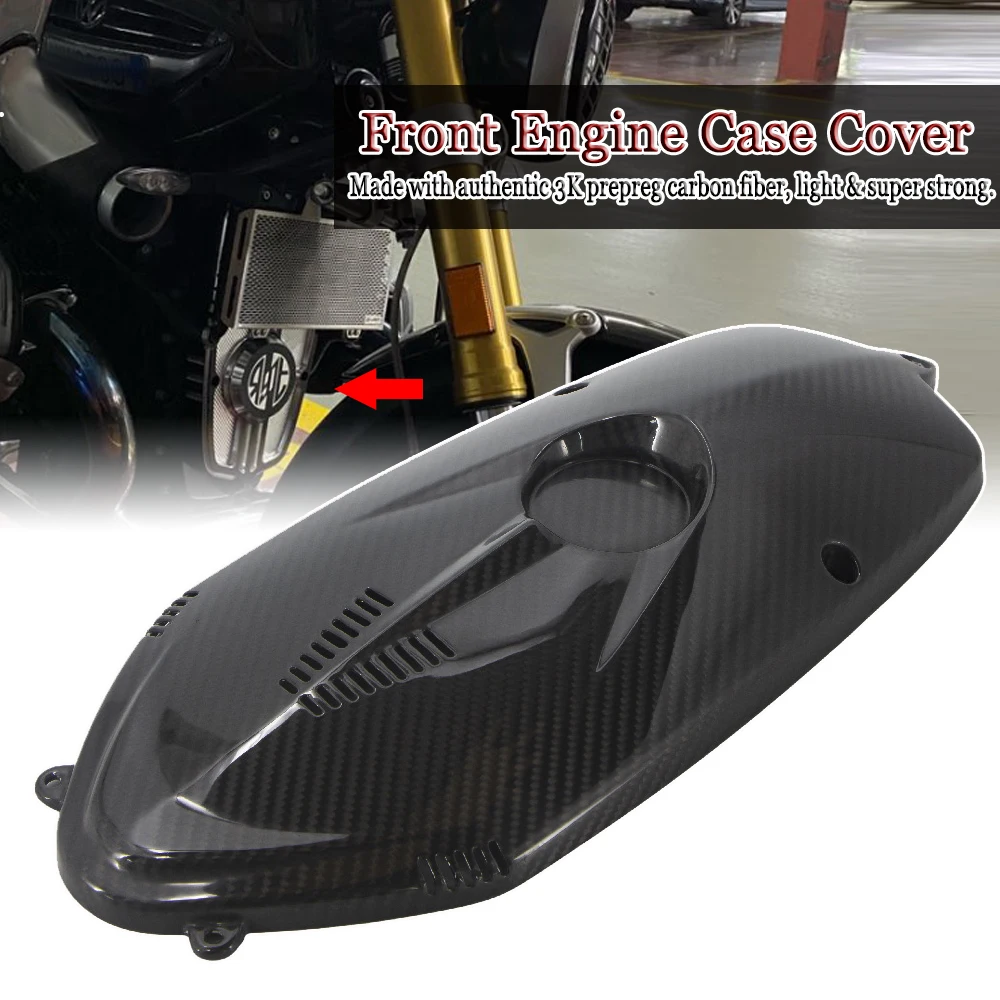 

Motorcycle Radial Front Engine Guard For BMW R NINE T R9T Scrambler Pure Racer Urban GS 100% Carbon Fiber Breast Plate Protector