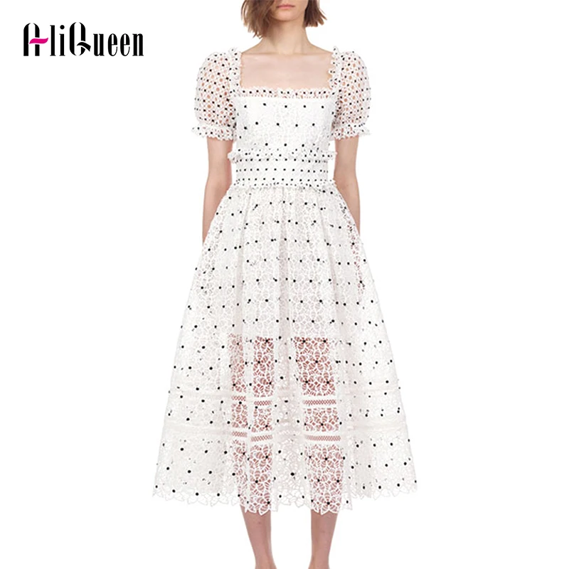 High Quality Summer Women Self Portrait Dress Fashion Runway Vintage Flare Sleeve White Lace Hollow Out Sexy Midi Dress Vestidos
High Quality Summer Women Self Portrait Dress Fashion Runway Vintage Flare Sleeve White Lace Hollow Out Sexy Midi Dress Vestidos