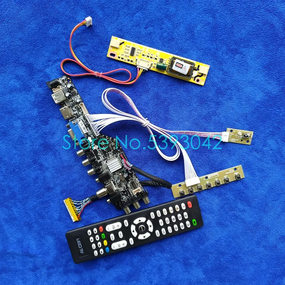 2CCFL 30 Pin LVDS 1366*768 LCD Drive Board Kit Fit M140B1/M156B1/M185B1/MT185GW01/LTM185AT01 Matrix USB VGA AV Digital DVB
2CCFL 30 Pin LVDS 1366*768 LCD Drive Board Kit Fit M140B1/M156B1/M185B1/MT185GW01/LTM185AT01 Matrix USB VGA AV Digital DVB