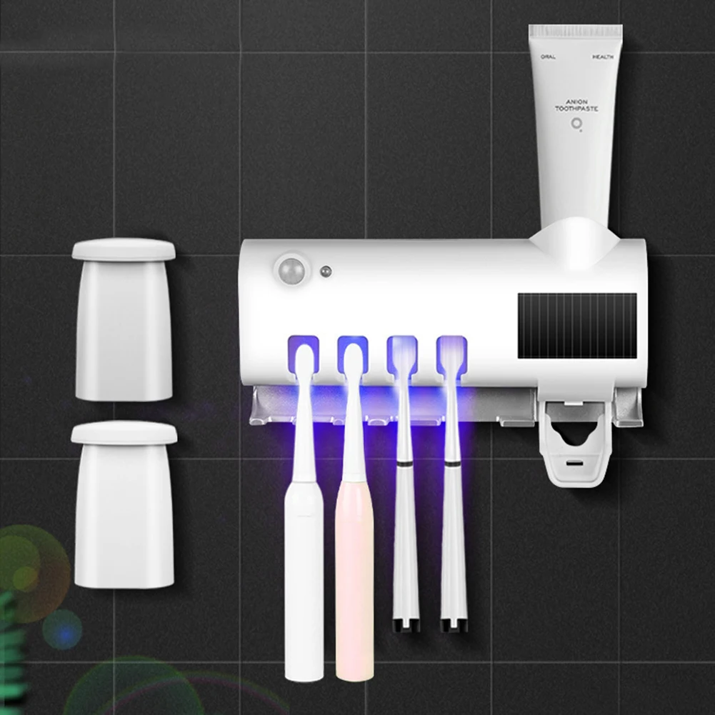 UV Toothbrush Holder Toothpaste Dispenser Solar Energy Bathroom Toothbrush Storage Box Multi-function Storage Holder USB Charge
UV Toothbrush Holder Toothpaste Dispenser Solar Energy Bathroom Toothbrush Storage Box Multi-function Storage Holder USB Charge