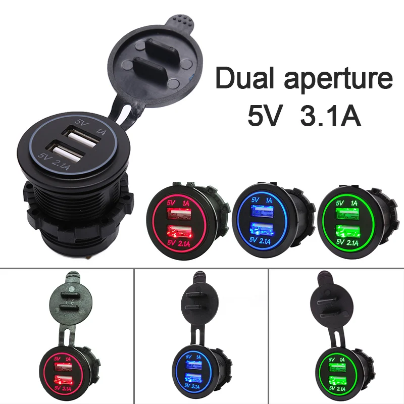 DIY Waterproof Dual Ports USB Charger Power Adapter Socket with Cable for DC 12V-24V Cars Vehicles Boat Universal
DIY Waterproof Dual Ports USB Charger Power Adapter Socket with Cable for DC 12V-24V Cars Vehicles Boat Universal
