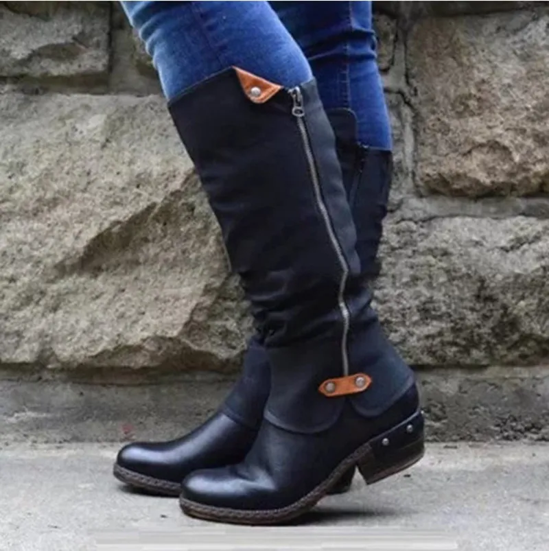 Women's Boots Winter New Fashion Retro Thick Heel Zipper Boots Plus Size European And American Leisure Comfortable Boots
Women's Boots Winter New Fashion Retro Thick Heel Zipper Boots Plus Size European And American Leisure Comfortable Boots