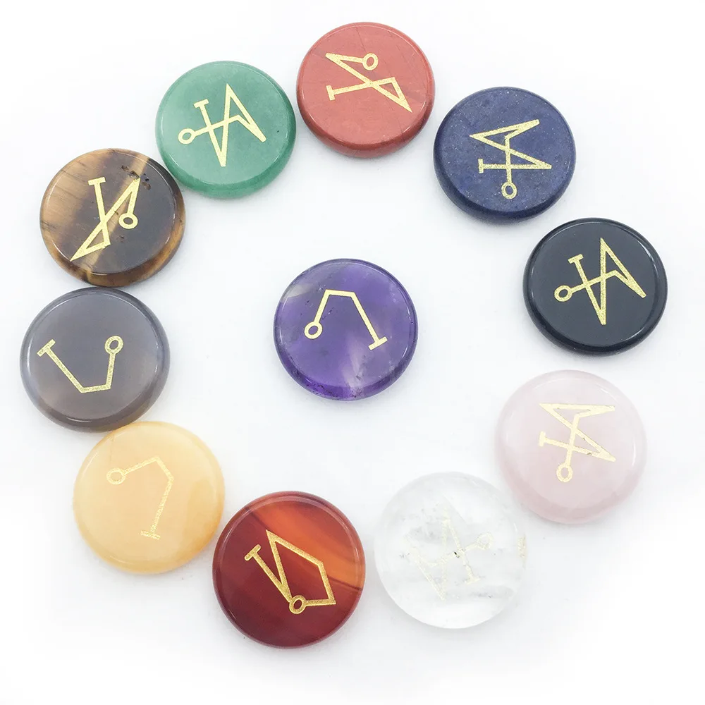 4Pcs/set Hot Selling Angel Symbols Natural Semi-precious Crystal Agate Stone nohole Energy Cure Guardian Reiki Symbols Size 25mm
4Pcs/set Hot Selling Angel Symbols Natural Semi-precious Crystal Agate Stone nohole Energy Cure Guardian Reiki Symbols Size 25mm