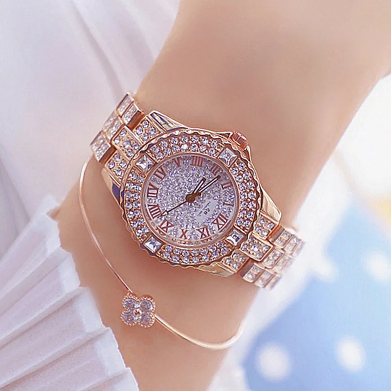 Женские часы со стразами золотые женские наручные стразы браслет | Наручные