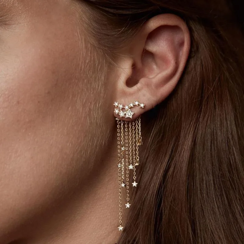 Crystal Cubic Zirconia Tiny Diamond Drop Long Earrings Girl Women's Ladies Fashion Star Dangle Jewelry Wedding Party Gift Dangle
Crystal Cubic Zirconia Tiny Diamond Drop Long Earrings Girl Women's Ladies Fashion Star Dangle Jewelry Wedding Party Gift Dangle