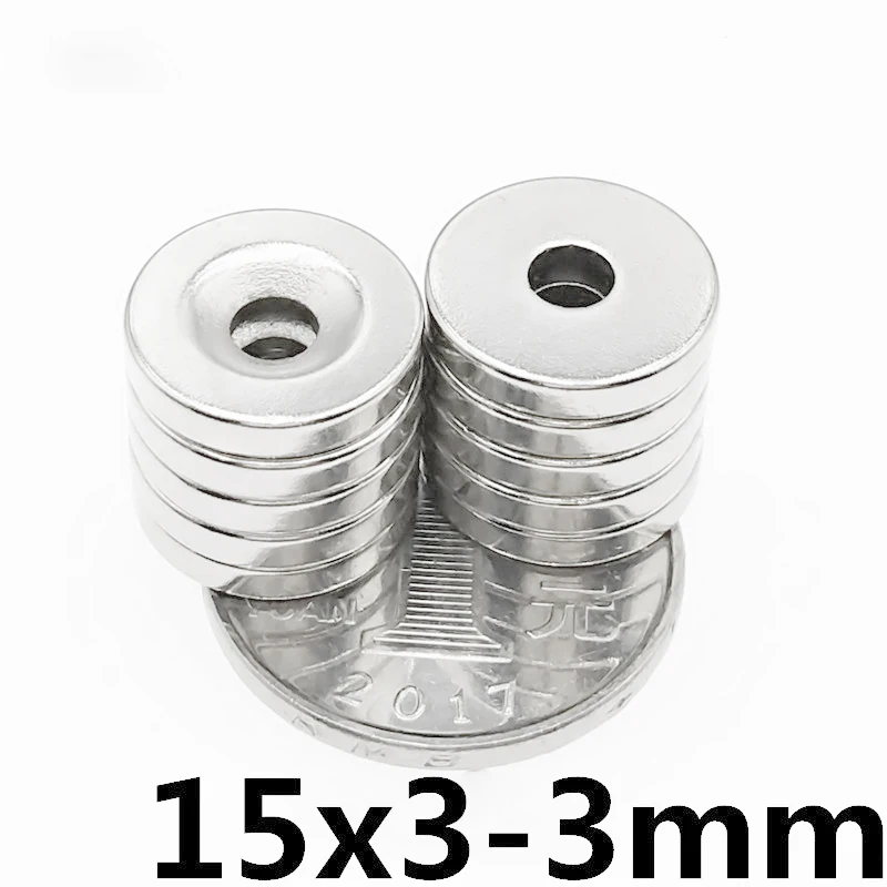 30/50/100pcs 15x3-3/4/5mm Neodymium Magnets Disc 15x3 mm Hole3/Hole4/Hole5mm Minor Diameter Magnet Round Countersunk Magnetic
30/50/100pcs 15x3-3/4/5mm Neodymium Magnets Disc 15x3 mm Hole3/Hole4/Hole5mm Minor Diameter Magnet Round Countersunk Magnetic