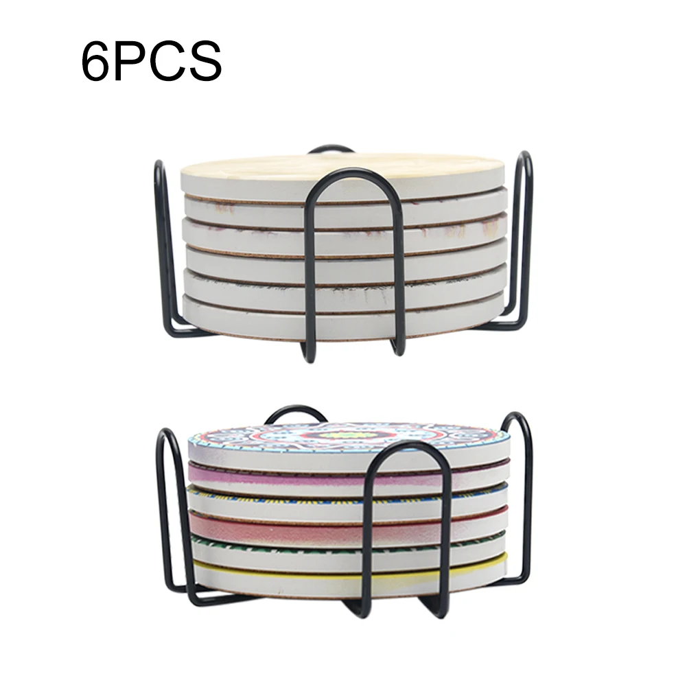 6pcs Absorbent Ceramic Stain Proof Coffee Tea Drink Coasters Dining Table With Holder Anti Slip Cup Mat Placemat Home Decoration
6pcs Absorbent Ceramic Stain Proof Coffee Tea Drink Coasters Dining Table With Holder Anti Slip Cup Mat Placemat Home Decoration