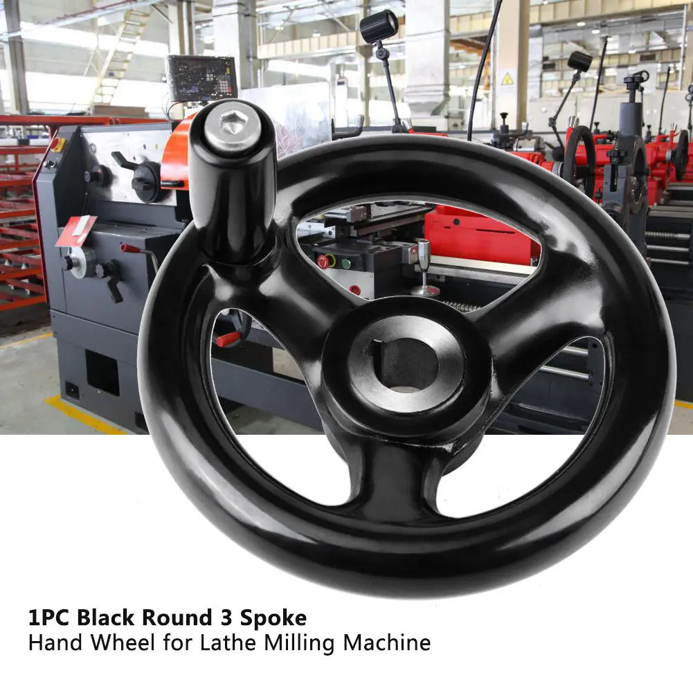 Round 3-Spoke Hand Wheel with Removable Handle for Lathe Milling Grinder Handwheel Machinery Accessories
Round 3-Spoke Hand Wheel with Removable Handle for Lathe Milling Grinder Handwheel Machinery Accessories