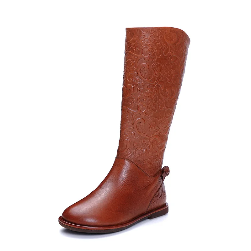 Autumn and winter 2020 down lining warm round head national boots handmade soft sole leather flat heel women's shoes
Autumn and winter 2020 down lining warm round head national boots handmade soft sole leather flat heel women's shoes
