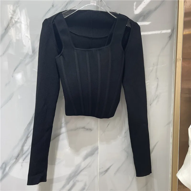 Осенний облегающий свитер, женский новый модный жилет на молнии в виде рыбьей кости + женский шикарный топ из двух предметов, белый и черный ... 
Осенний облегающий свитер, женский новый модный жилет на молнии в виде рыбьей кости + женский шикарный топ из двух предметов, белый и черный ...