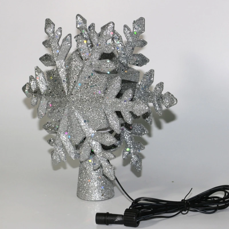 US/EU/UK Plug Christmas Decoration Ornaments Xmas Tree Top LED Projection Lamp Snowflake Pattern Night Light Decor Props
US/EU/UK Plug Christmas Decoration Ornaments Xmas Tree Top LED Projection Lamp Snowflake Pattern Night Light Decor Props