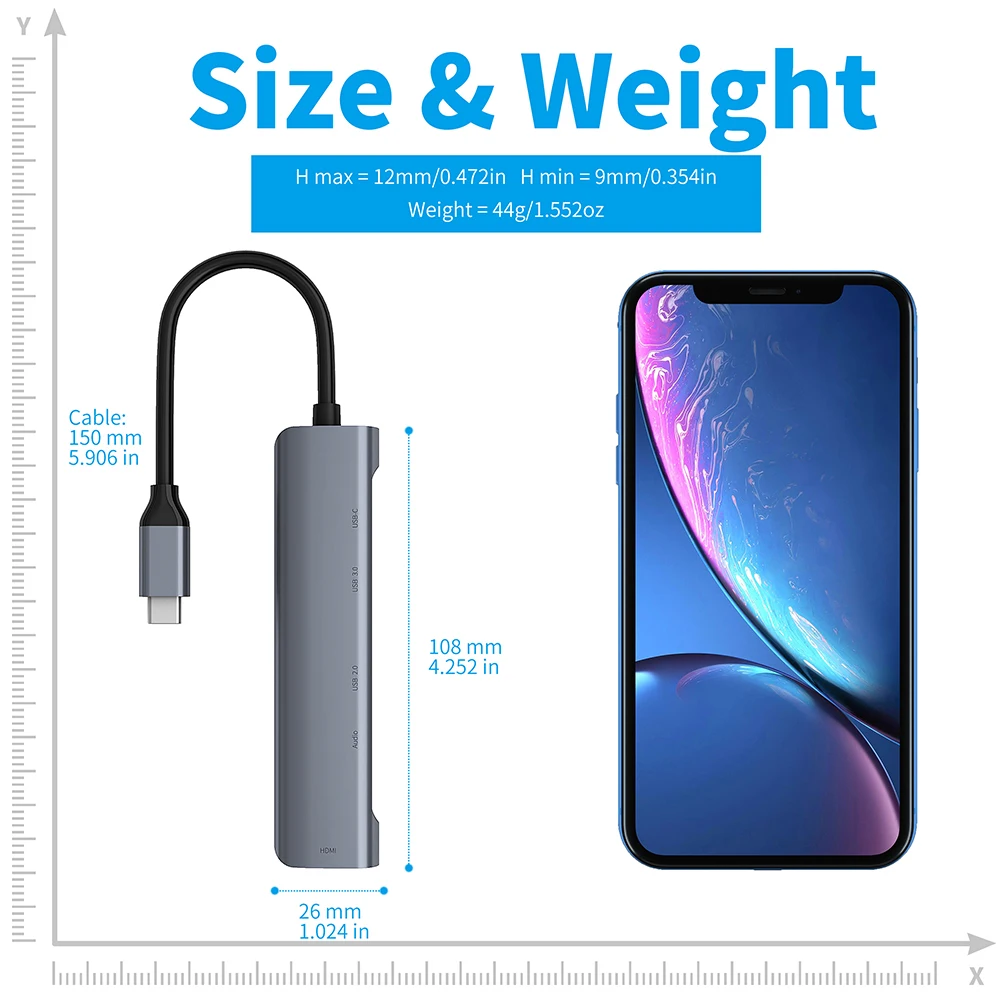 5-in-1 Type C HUB Adapter Dock USB C to HDM USB 3.0 PD Power Converter for iPad Pro 11/12.9 2018 Samsung Dex station MacBook Pro
5-in-1 Type C HUB Adapter Dock USB C to HDM USB 3.0 PD Power Converter for iPad Pro 11/12.9 2018 Samsung Dex station MacBook Pro