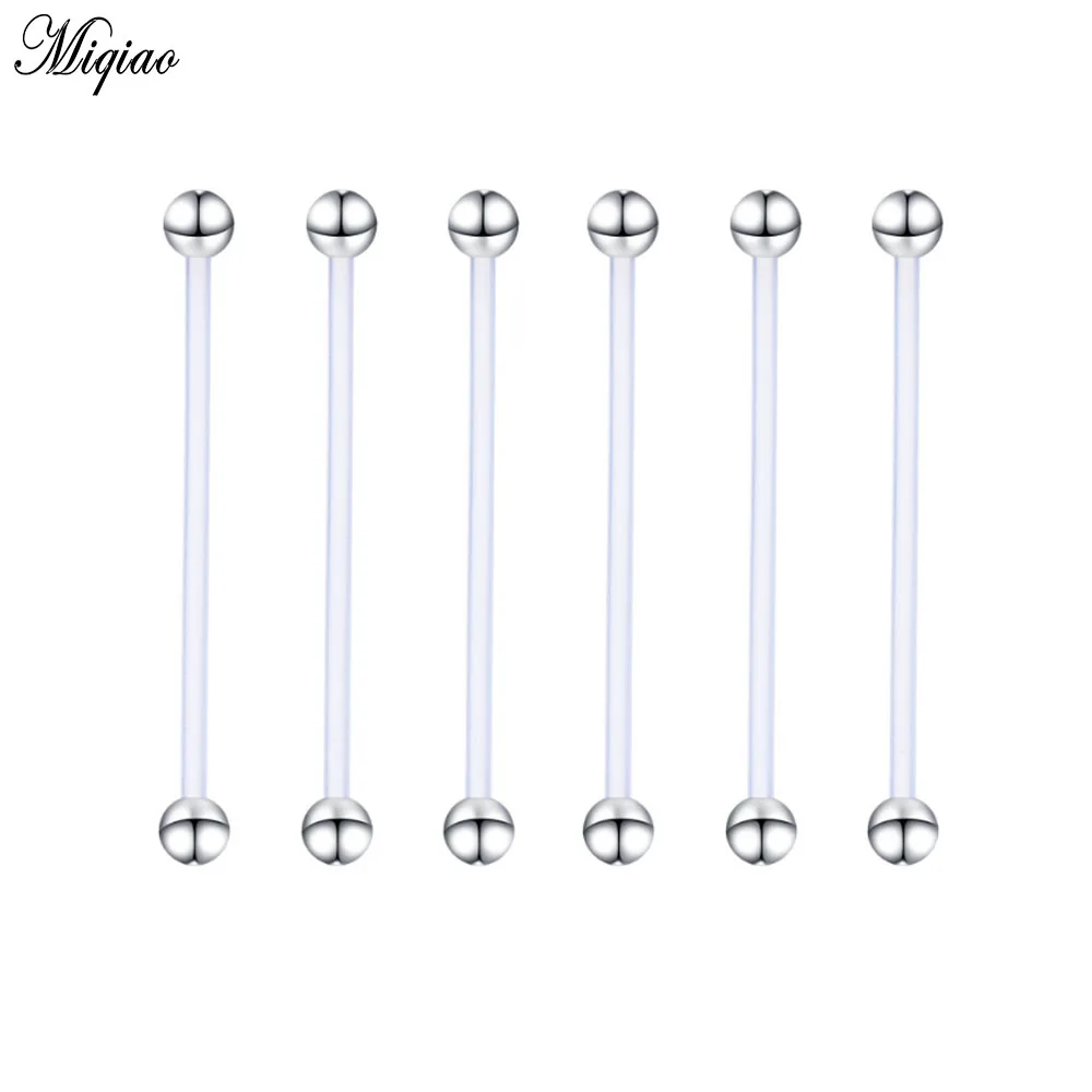 Miqiao 2Pcs European and American Human Body Piercing Jewelry Acrylic Transparent Rod Steel Color Ball Ear Bone Studs
Miqiao 2Pcs European and American Human Body Piercing Jewelry Acrylic Transparent Rod Steel Color Ball Ear Bone Studs