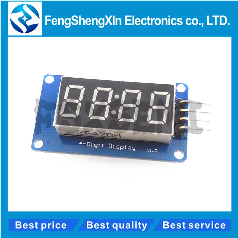 1pcs 4 Bits Digital LED Display Module For arduino 7 Segment 0.36Inch Clock RED Anode Tube Four Serial Driver Board Pack TM1637
1pcs 4 Bits Digital LED Display Module For arduino 7 Segment 0.36Inch Clock RED Anode Tube Four Serial Driver Board Pack TM1637
