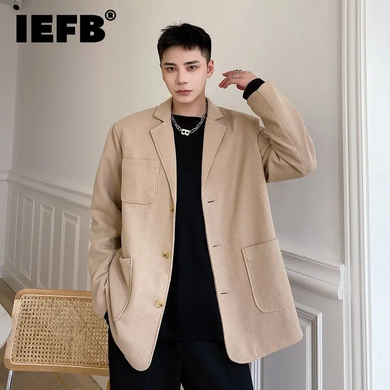 IEFB Menswear Khaki Oversized Blazers 2021 New Loose Notched Single Breasted Casual Suit Jacket Korean Trend Clothing 9D0750
IEFB Menswear Khaki Oversized Blazers 2021 New Loose Notched Single Breasted Casual Suit Jacket Korean Trend Clothing 9D0750
