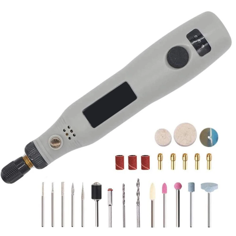 Cordless Mini Electric Drill 6Variable Speed Dremel Engraver Rotary Tool Polishing Machine Engraving Pen With Accessories
Cordless Mini Electric Drill 6Variable Speed Dremel Engraver Rotary Tool Polishing Machine Engraving Pen With Accessories
