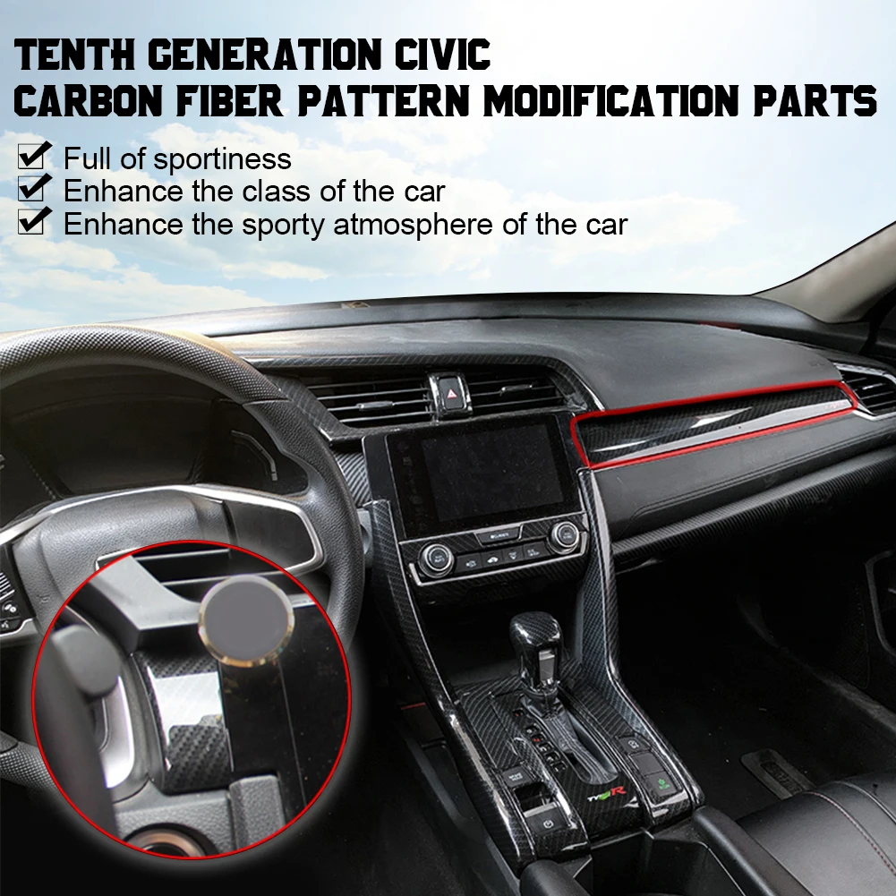 3PCS ABS Carbon Fiber Car Console Center Dashboard Cover Trim Decorative Stickers for Honda Civic 10th 2016 2017 2018 Car Decor
3PCS ABS Carbon Fiber Car Console Center Dashboard Cover Trim Decorative Stickers for Honda Civic 10th 2016 2017 2018 Car Decor
