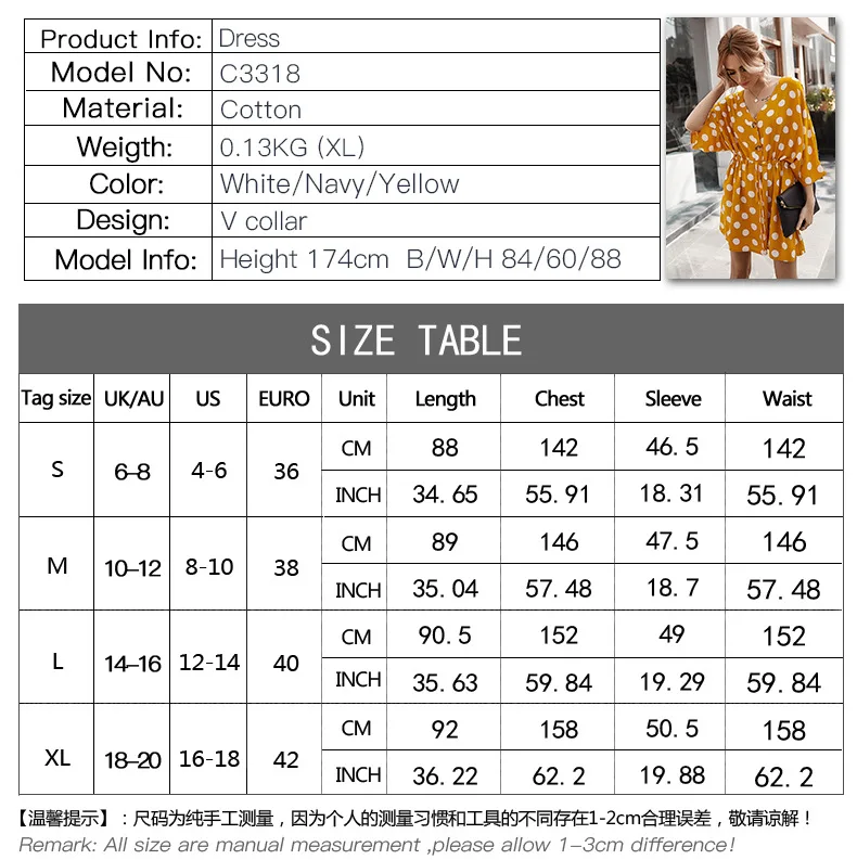 Women Short Sleeve Dress V Neck Dot Print Sexy Dress Summer Party Bandage Dress with Button
Women Short Sleeve Dress V Neck Dot Print Sexy Dress Summer Party Bandage Dress with Button