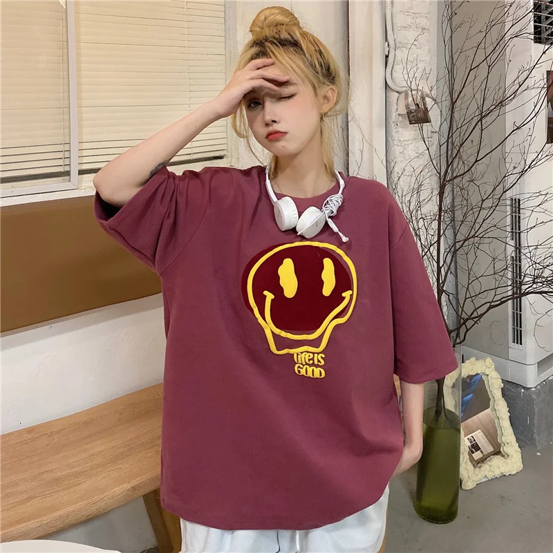 American Style Retro Short Sleeve T-shirt Women's 2021 Loose Korean Style Ins Trendy Harajuku Style BF Internet Celebrity Fried
American Style Retro Short Sleeve T-shirt Women's 2021 Loose Korean Style Ins Trendy Harajuku Style BF Internet Celebrity Fried