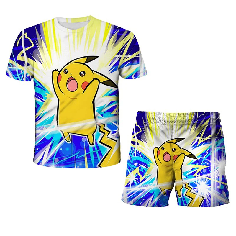 2021 Summer New Boys Pikachu Anime Print T Shirt Suit Children's Tees Baby Kids Cartoon Pokemon 4-14 Year Clothes Tops Clothing
2021 Summer New Boys Pikachu Anime Print T Shirt Suit Children's Tees Baby Kids Cartoon Pokemon 4-14 Year Clothes Tops Clothing