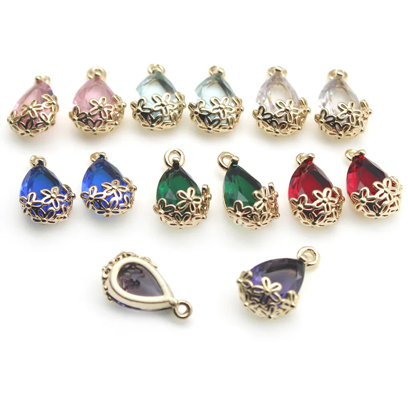 Copper Metal Rhinestone Charms Colorful Water Drop Crystal Pendants For Jewelry Making Diy Earrings Necklace Jewelry Accessories
Copper Metal Rhinestone Charms Colorful Water Drop Crystal Pendants For Jewelry Making Diy Earrings Necklace Jewelry Accessories